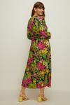 Oasis Plus Size Tiered Hem Colourful Floral Midi Dress thumbnail 3