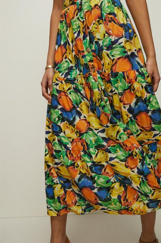 Oasis Petite Tulip Printed Midi Skirt 2