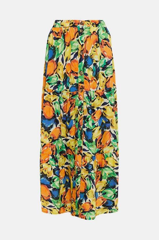 Oasis Petite Tulip Printed Midi Skirt 4
