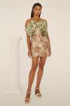Oasis Bow Contrast Jacquard Mini Aline Dress thumbnail 1
