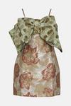Oasis Bow Contrast Jacquard Mini Aline Dress thumbnail 4