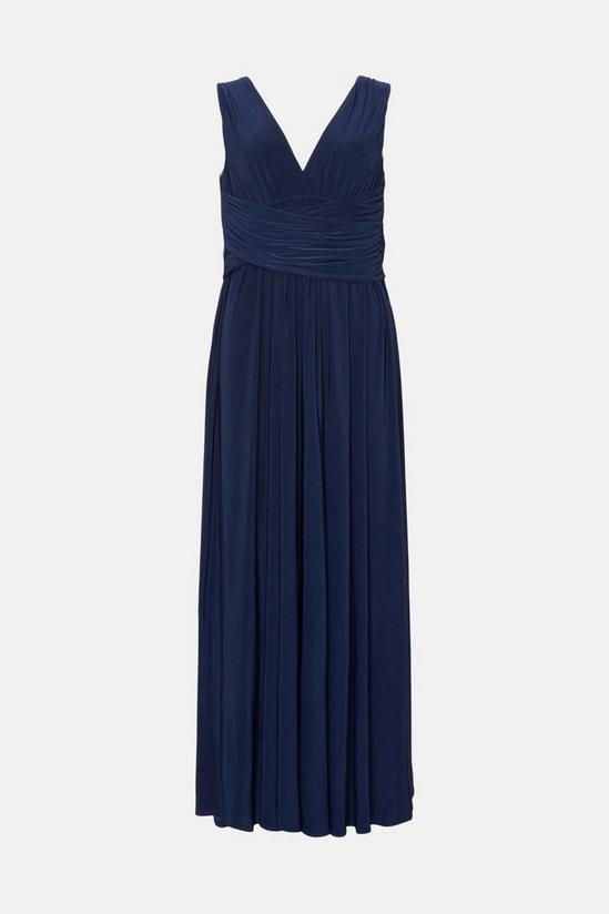 Oasis Petite Premium Jersey Ruched Maxi Dress 4