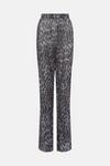 Oasis Animal Print Shimmer Pleated Trouser Co-ord thumbnail 4