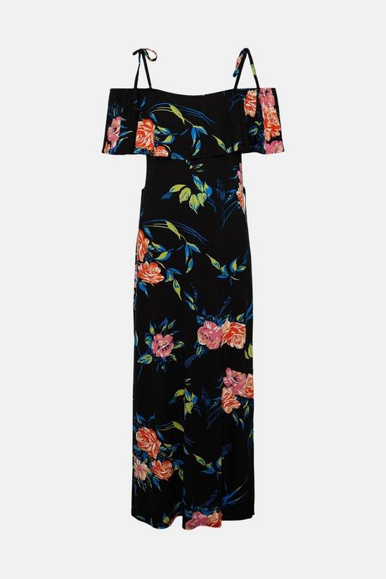 Oasis Petite Floral Printed Bardot Maxi Dress 4