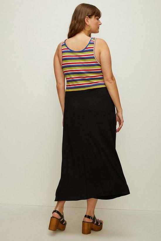 Oasis Curve Rainbow Knit Mix Midi Dress 3
