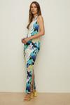Oasis Palm Printed One Shoulder Midaxi Dress thumbnail 2