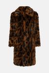 Oasis Petite Collared Animal Faux Fur Coat thumbnail 4