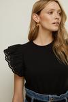 Oasis Broderie Frill Sleeve T-shirt thumbnail 1