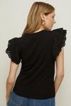 Oasis Broderie Frill Sleeve T-shirt thumbnail 3