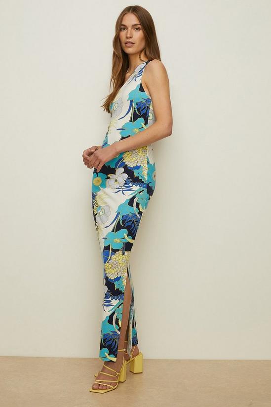 Oasis Petite Palm Printed One Shoulder Midaxi Dress 2