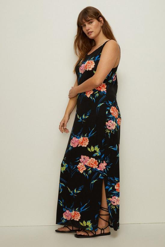 Oasis Plus Size Floral Printed Scoop Neck Maxi Dress 1