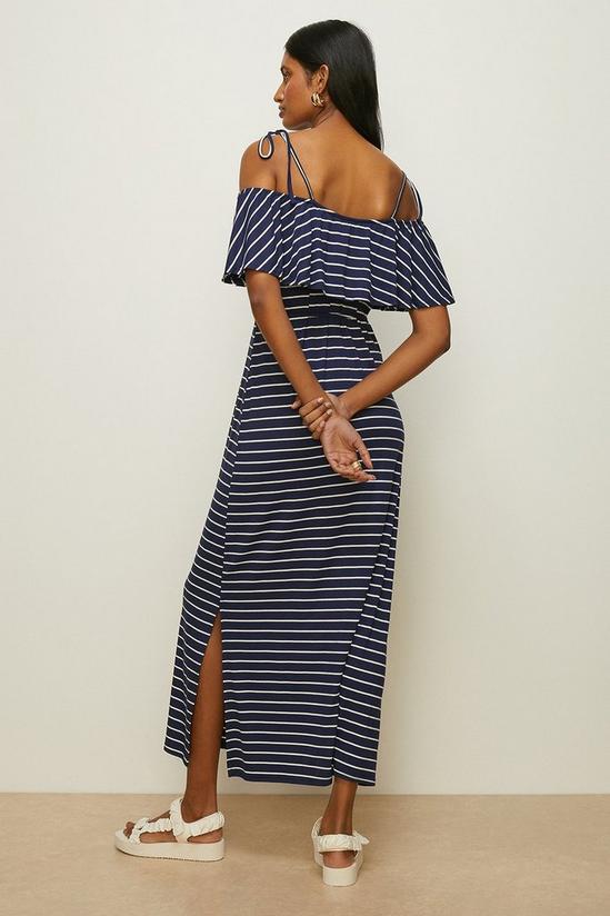 Oasis Stripe Bardot Maxi Dress 3