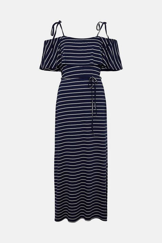 Oasis Stripe Bardot Maxi Dress 4