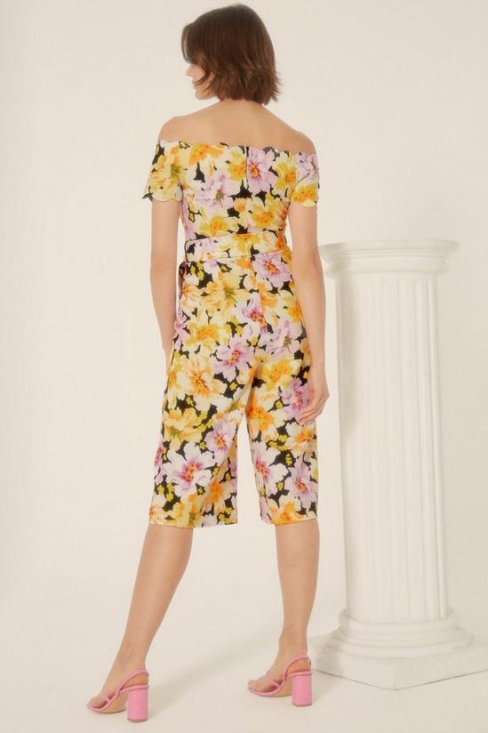 Oasis Floral Scallop Belted Bardot Jumpsuit 3