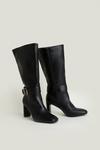 Oasis Leather Buckle Strap High Leg Boot thumbnail 1