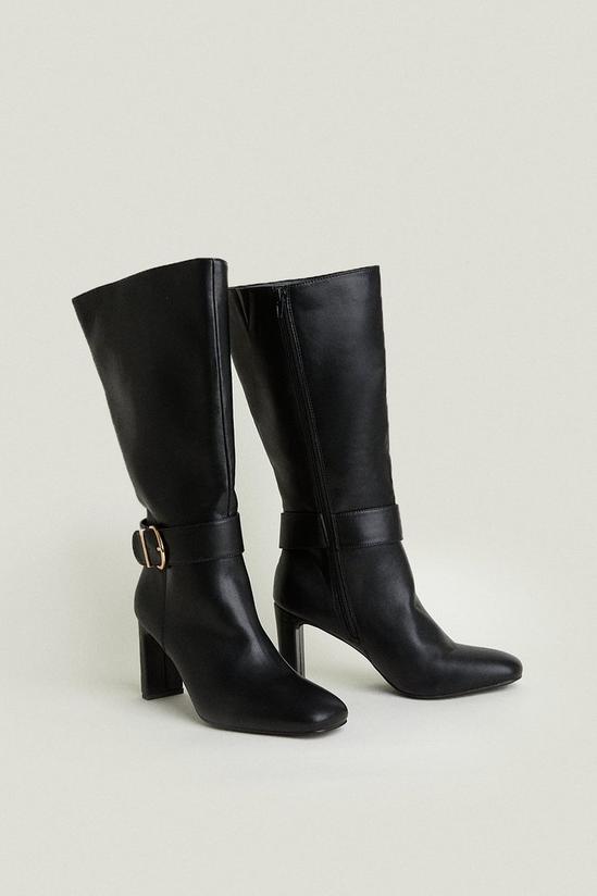 Oasis Leather Buckle Strap High Leg Boot 1