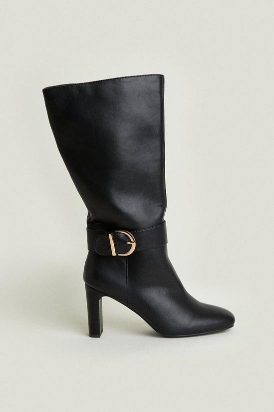 Oasis Leather Buckle Strap High Leg Boot 2