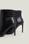 Oasis Croc Print Heeled Ankle Boots thumbnail 3
