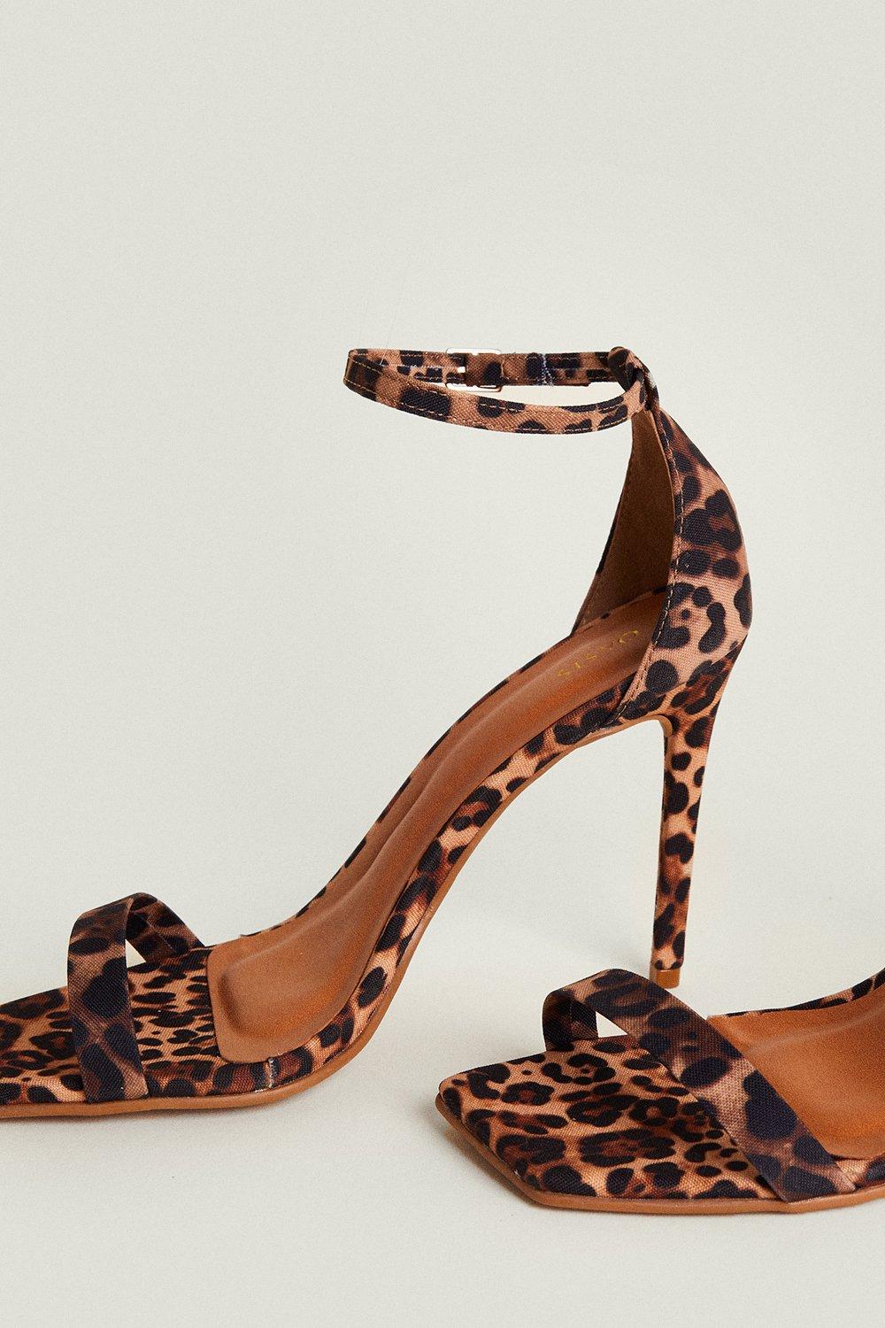 Animal print heeled store sandals