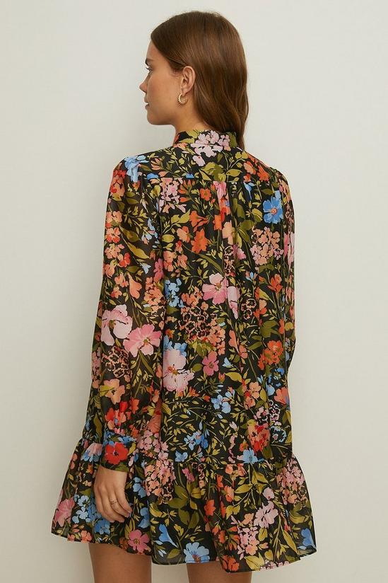 Oasis Floral Organza Mini Shirt Dress 3