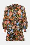 Oasis Floral Organza Mini Shirt Dress thumbnail 4