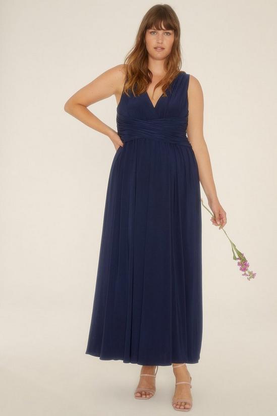 Oasis Curve Premium Jersey Ruched Maxi Dress 1