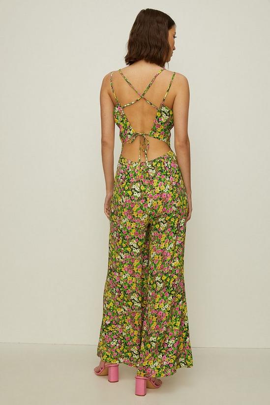 Oasis Ditsy Printed Tie Back Strappy Jumpsuit 3