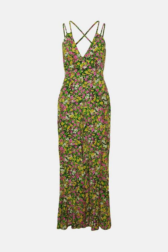 Oasis Ditsy Printed Tie Back Strappy Jumpsuit 4