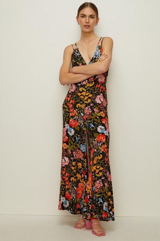 Oasis Floral Printed Tie Back Strappy Jumpsuit 1