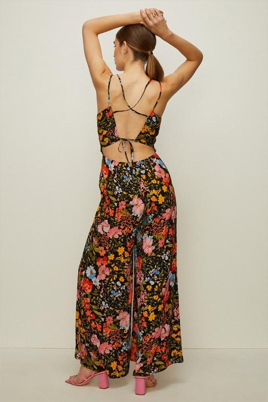 Oasis Floral Printed Tie Back Strappy Jumpsuit 3