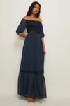 Oasis Lace Trim Dobby Bardot Maxi Dress thumbnail 1