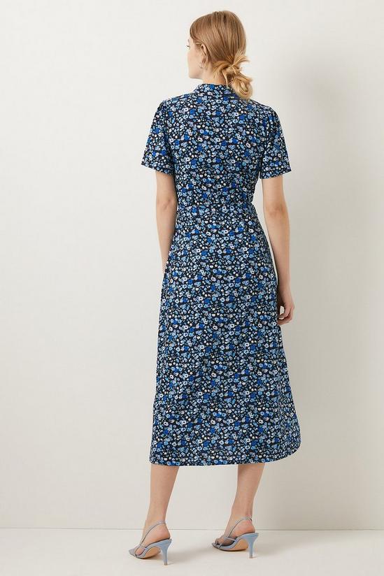 Oasis Floral Printed Jersey Shirt Midi Dress 3