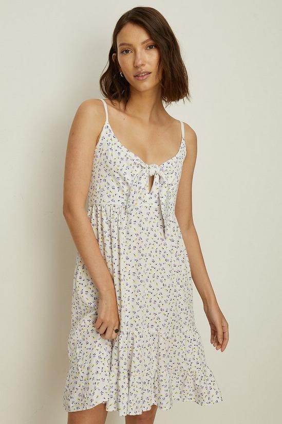 Oasis Tie Front Ditsy Printed Sundress 1