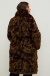 Oasis Plus Size Collared Animal Faux Fur Coat thumbnail 3