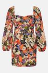 Oasis Belted Floral Printed Square Neck Mini Dress thumbnail 4