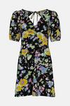 Oasis Textured Floral Tie Back Mini Dress thumbnail 4