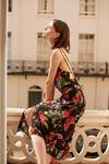 Oasis Bow Floral Printed Ruched Front Dress thumbnail 2