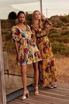 Oasis Corset Ruched Floral Chiffon Maxi Dress thumbnail 1