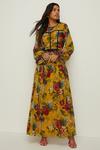 Oasis Corset Ruched Floral Chiffon Maxi Dress thumbnail 2