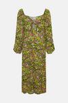 Oasis Ditsy Floral Tie Front Midi Dress thumbnail 4