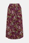 Oasis Petite Berry Floral Printed Pleated Skirt thumbnail 4