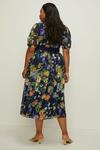 Oasis Plus Size Floral Dobby Lace V Neck Midi Dress thumbnail 3