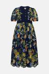 Oasis Plus Size Floral Dobby Lace V Neck Midi Dress thumbnail 4