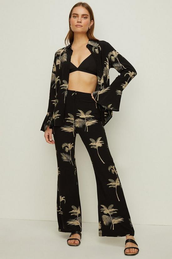 Oasis Rachel Stevens Palm Printed Co Ord Trouser 1