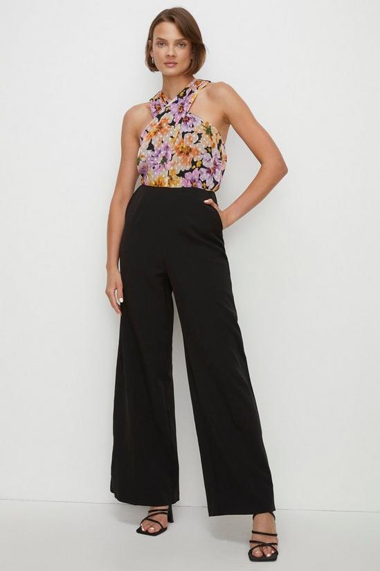 Oasis Cross Front Floral 2 In 1 Jumpsuit 1