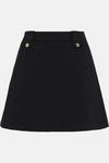 Oasis Cotton Sateen Tab Detail Mini Skirt thumbnail 4