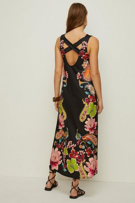 Oasis Floral Placement Printed Trapeze Midaxi Dress 3