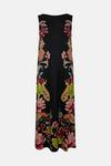 Oasis Floral Placement Printed Trapeze Midaxi Dress thumbnail 4