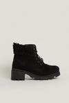Oasis Borg Trim Lace Up Ankle Boot thumbnail 1