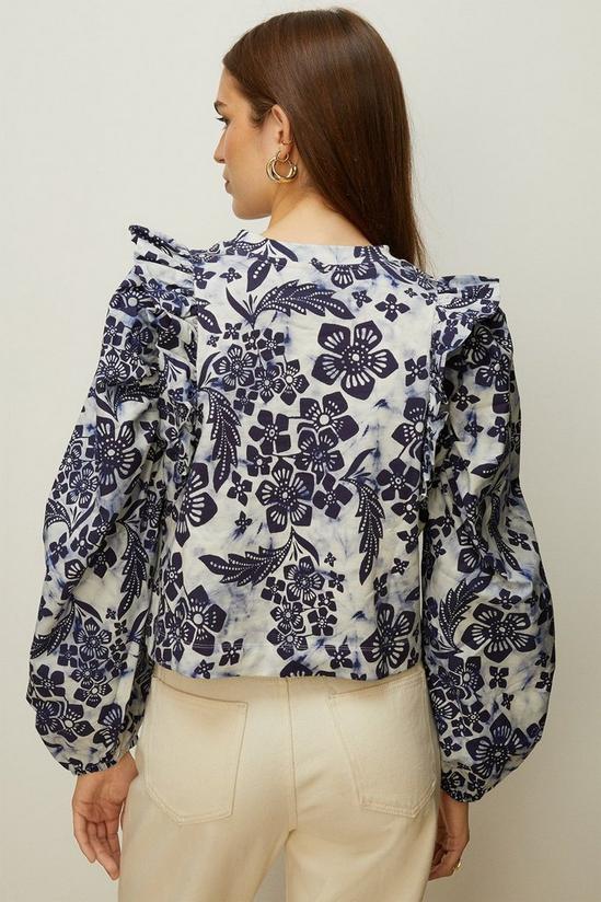 Oasis Floral Woven Mix Frill Detail Sweatshirt 3